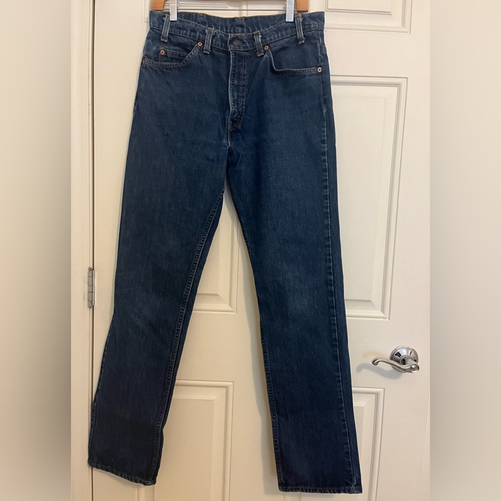 VINTAGE LEVI’S Orange Tab 509 Straight Regular Fit Jeans Blue Stone Wash EUC